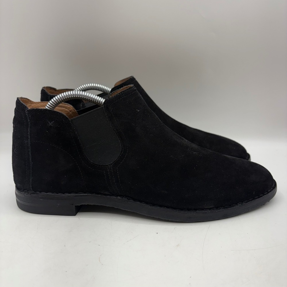 Trask Allison Chelsea Boots Womens 11M Black Suede Ankle Boots Slip On Booties